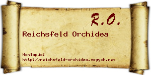 Reichsfeld Orchidea névjegykártya